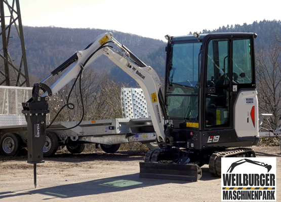 1,9 t Minibagger Bagger mieten - Bobcat E19